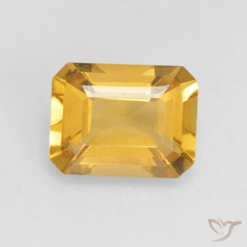 1.34ct Natural Dorado claro Citrino, corte esmeralda, VVS-VS