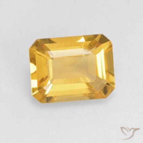 Citrino Dorado claro natural de 1.34 ct, Corte Octágono / Esmeralda, VVS-VS