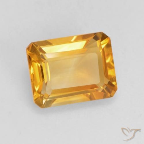 Citrino Dorado oscuro natural de 1.54 ct, Corte Octágono / Esmeralda, VVS-VS