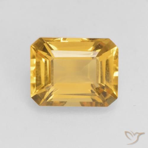1.53ct Natural Dorado claro Citrino, corte esmeralda, VVS-VS