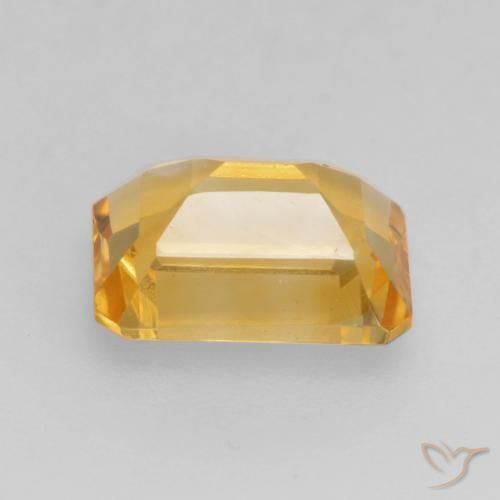 Citrino Naranja dorado intenso natural de 1.49 ct, Corte Octágono / Esmeralda, VVS-VS
