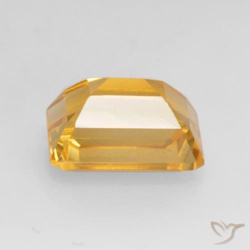 Citrino Dorado intenso natural de 1.71 ct, Corte Octágono / Esmeralda, VVS-VS