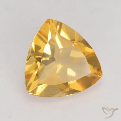 Citrino Dorado oscuro medio natural de 1.77 ct, Trillón, VVS-VS