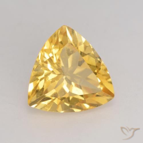 Citrino Dorado medio natural de 2.11 ct, Trillón, VVS-VS