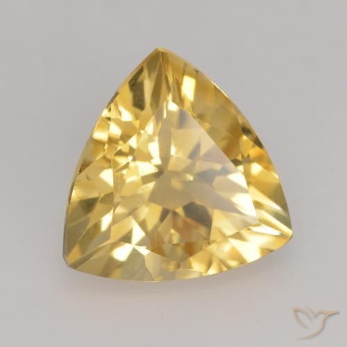 Citrino Dorado medio natural de 2.15 ct, Trillón, VVS-VS