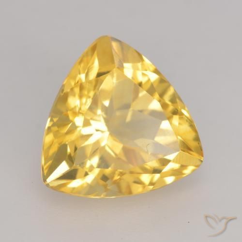 Citrino Dorado medio natural de 2.42 ct, Trillón, VVS-VS