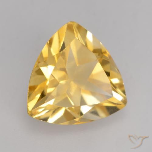 Citrino Dorado claro natural de 2.14 ct, Trillón, VVS-VS