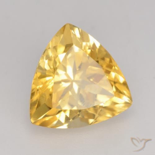 Citrino Dorado medio natural de 2.35 ct, Trillón, VVS-VS