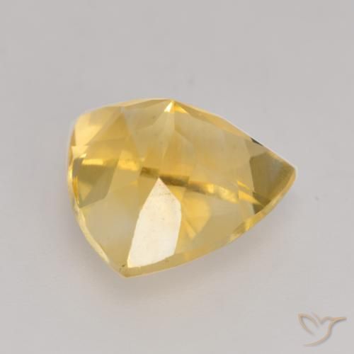 Citrino Dorado medio natural de 2.35 ct, Trillón, VVS-VS