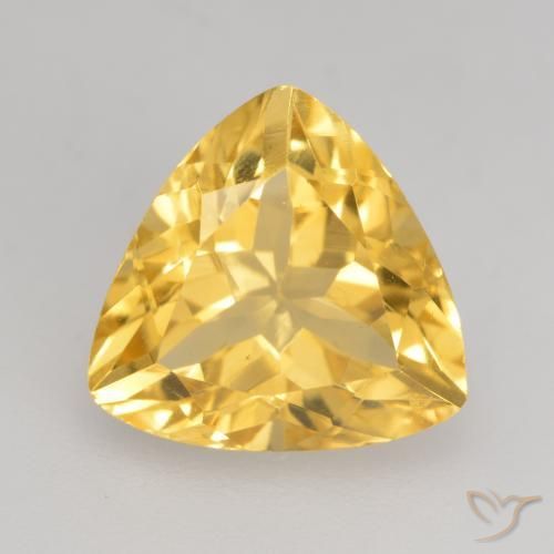Citrino Dorado medio natural de 2.34 ct, Trillón, VVS-VS