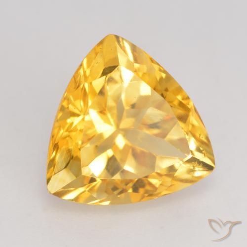 Citrino Dorado medio natural de 2.58 ct, Trillón, VVS-VS