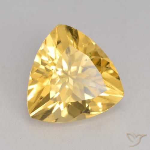 Citrino Dorado medio natural de 2.03 ct, Trillón, VVS-VS