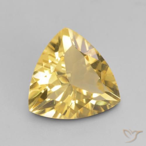 Citrino Dorado medio natural de 1.89 ct, Trillón, VVS-VS