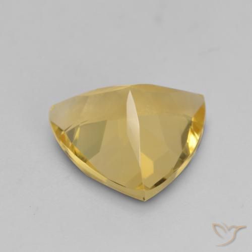 Citrino Dorado medio natural de 1.89 ct, Trillón, VVS-VS