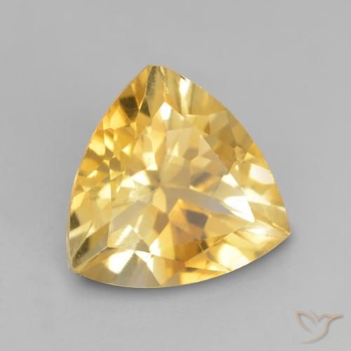 Citrino Dorado medio natural de 2.27 ct, Trillón, VVS-VS