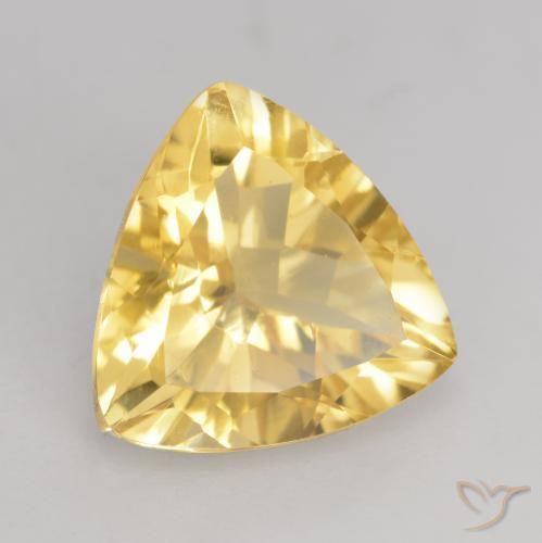 Citrino Dorado medio natural de 2.18 ct, Trillón, VVS-VS