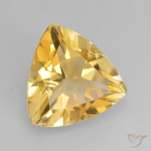 Citrino Dorado medio natural de 2.05 ct, Trillón, VVS-VS