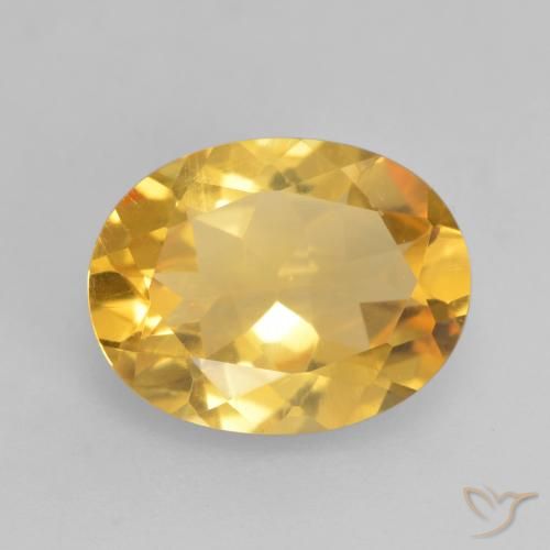 1.53ct Natural Dorado claro Citrino, Ovalada, VS