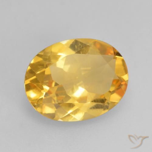 Citrino Dorado claro natural de 1.53 ct, Ovalada, VS