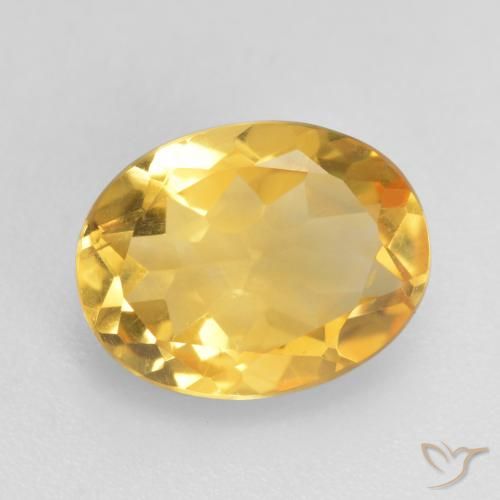 1.47ct Natural Dorado medio Citrino, Ovalada, VVS-VS