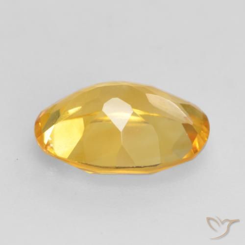 Citrino Dorado medio natural de 1.47 ct, Ovalada, VVS-VS