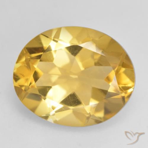 3.17ct Natural Dorado medio Citrino, Ovalada, VVS-VS