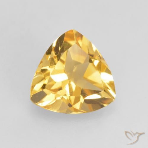 Citrino Dorado medio natural de 1.11 ct, Trillón, VVS-VS