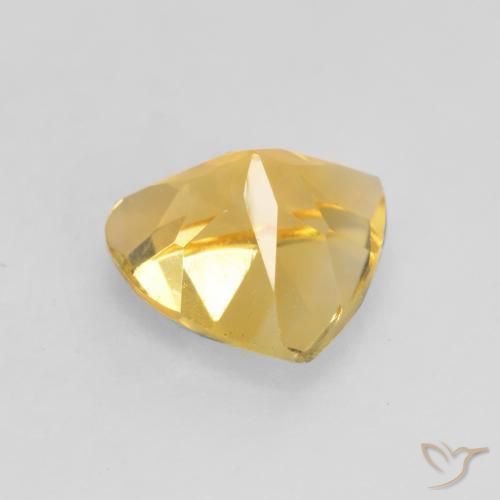 Citrino Dorado medio natural de 1.11 ct, Trillón, VVS-VS