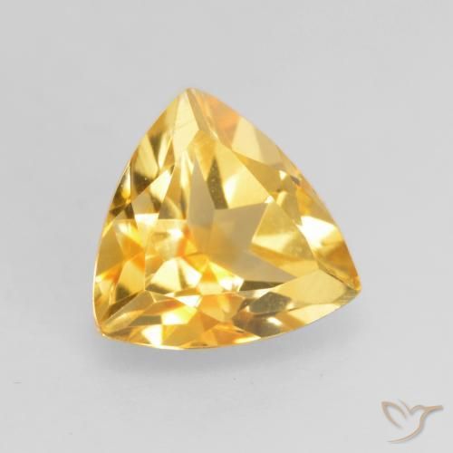 Citrino Dorado medio natural de 1.17 ct, Trillón, VVS-VS