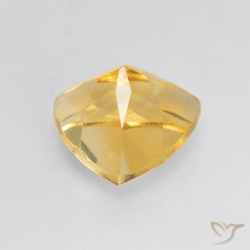 Citrino Dorado medio natural de 1.17 ct, Trillón, VVS-VS