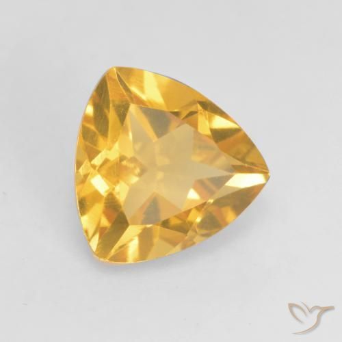 Citrino Dorado medio natural de 1.14 ct, Trillón, VVS-VS
