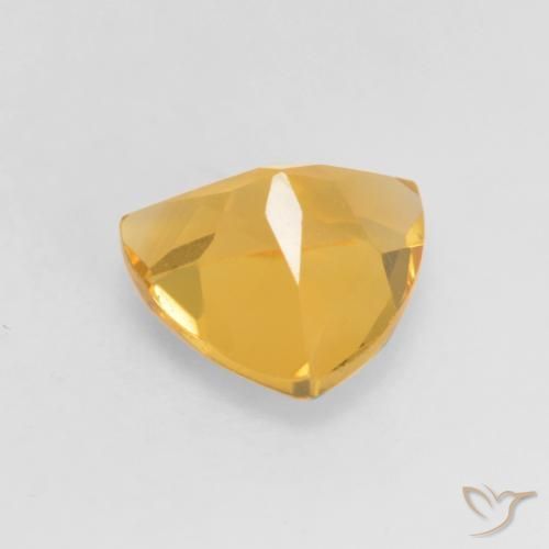 Citrino Dorado medio natural de 1.14 ct, Trillón, VVS-VS