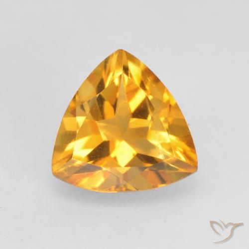Citrino Dorado oscuro natural de 1.09 ct, Trillón, VVS-VS