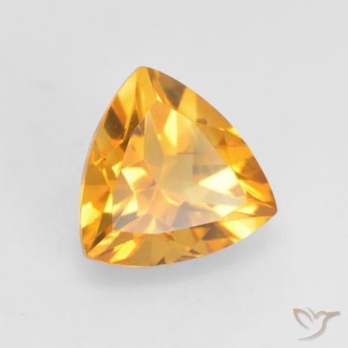 Citrino Dorado oscuro natural de 1.09 ct, Trillón, VVS-VS