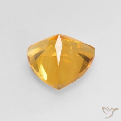 Citrino Dorado oscuro natural de 1.09 ct, Trillón, VVS-VS