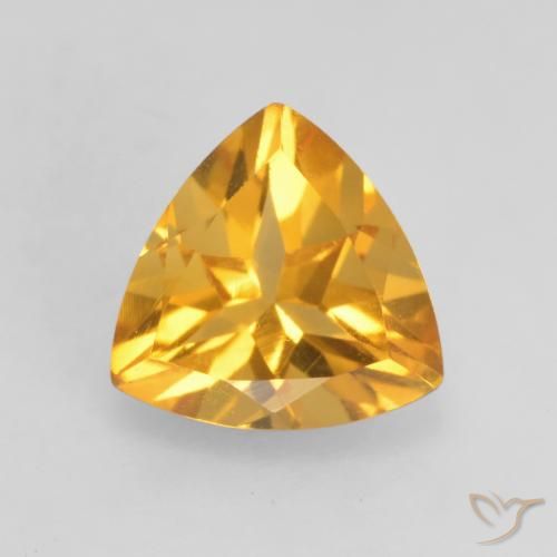 0.97ct Natural Dorado oscuro Citrino, Trillón, VVS-VS