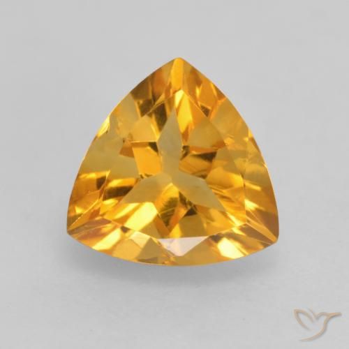 1.08ct Natural Dorado naranja claro medio Citrino, Trillón, VVS-VS