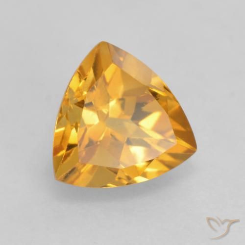 Citrino Dorado naranja claro medio natural de 1.08 ct, Trillón, VVS-VS
