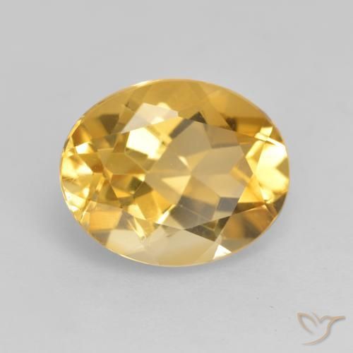 Citrino Oro natural de 3.19 ct, Ovalada, VVS-VS