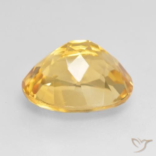 Citrino Dorado medio natural de 3.61 ct, Ovalada, VVS-VS