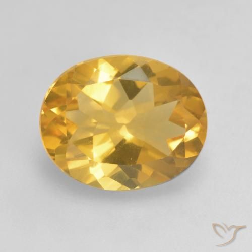 3.12ct Natural Dorado naranja Citrino, Ovalada, VVS-VS