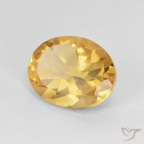 Citrino Dorado claro natural de 3.23 ct, Ovalada, VVS-VS