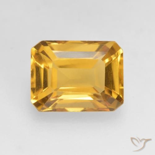 1.69ct Natural Dorado medio Citrino, corte esmeralda, VVS-VS