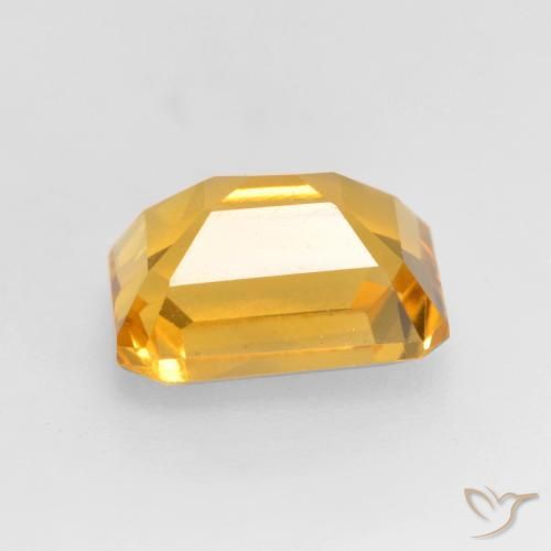 Citrino Dorado medio natural de 1.69 ct, Corte Octágono / Esmeralda, VVS-VS
