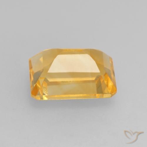 Citrino Dorado claro natural de 1.56 ct, Corte Octágono / Esmeralda, VVS-VS