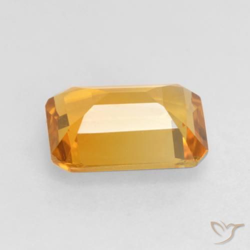 Citrino Dorado oscuro natural de 1.22 ct, Corte Octágono / Esmeralda, VVS-VS