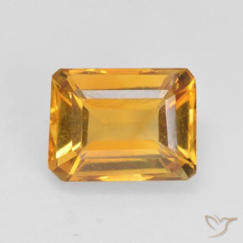 1.48ct Natural Dorado oscuro Citrino, corte esmeralda, VVS-VS