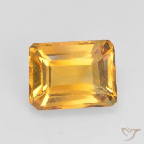 Citrino Dorado oscuro natural de 1.48 ct, Corte Octágono / Esmeralda, VVS-VS