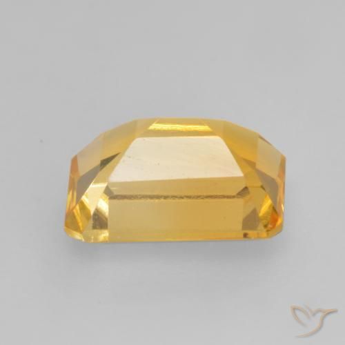 Citrino Dorado medio natural de 1.47 ct, Corte Octágono / Esmeralda, VVS-VS