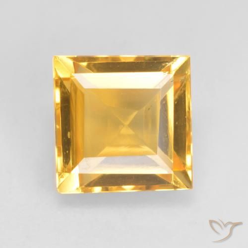 1.68ct Natural Dorado claro Citrino, Cuadrado, VVS-VS